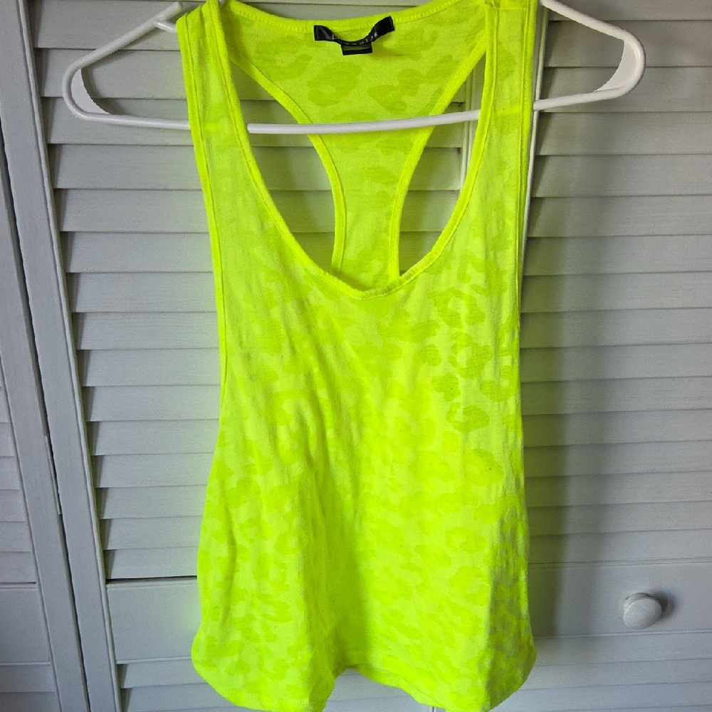 Bozzolo Neon Yellow Cheetah Print Tank Top